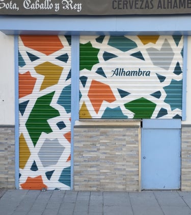 graffiti corporativo cervezas alhambra Sevilla