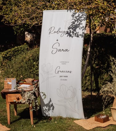 cartel de bienvenida bodas