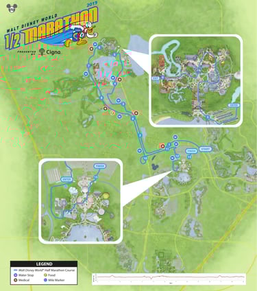 2016 runDisney Walt Disney World Half Marathon Course Map