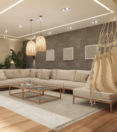 تصميم داخلي موديرن لفيلا بالرياض