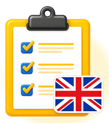 UK shipping guide clipboard icon