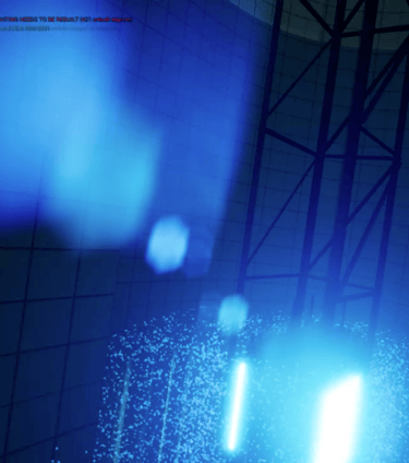 Digital version of the reactor core with Chrenkov radiation glow