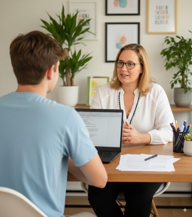 marie coach un jeune étudiant