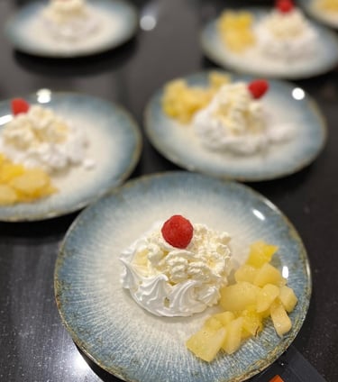 Pavlovas individuelles, la delicatesse chez Marmite et Papillote