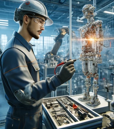 an engineer working in a manufacturing facility