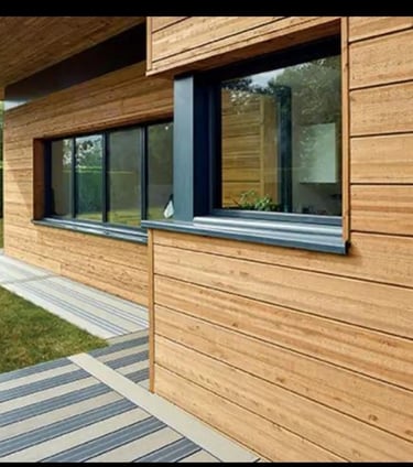 Bardage bois horizontal extérieur – maison moderne