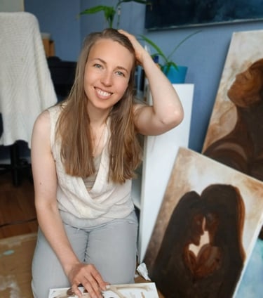 Janina Jaeckel in ihrem Atelier in Bielefeld