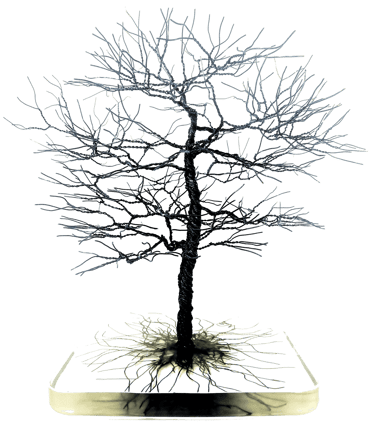 arbre de vie sculpture fil de fer Wilfrid Bricourt