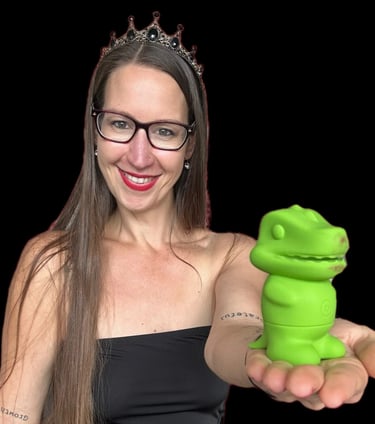Pleasurelit Patricia with the Little Goo pleasure toy for a review.