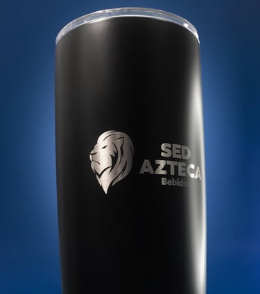 Grabado láser sobre termo de acero