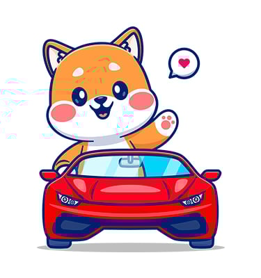 Ma petite mascotte en voiture !