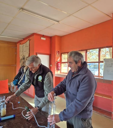 Taller del agua, filtro artificial de bombeo