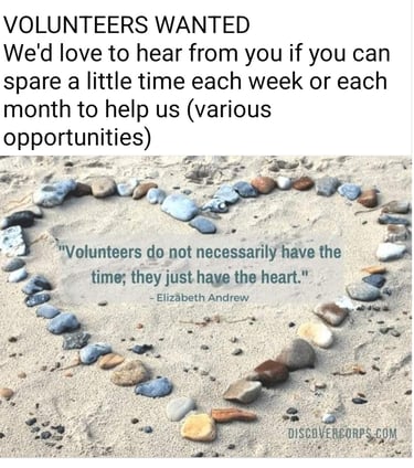 a heart shaped heart with a quote about volunteering
