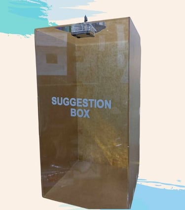 Lockable Acrylic Suggestion Box