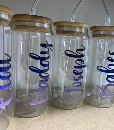 ersonalized Name UV Print Design Soda Glasses