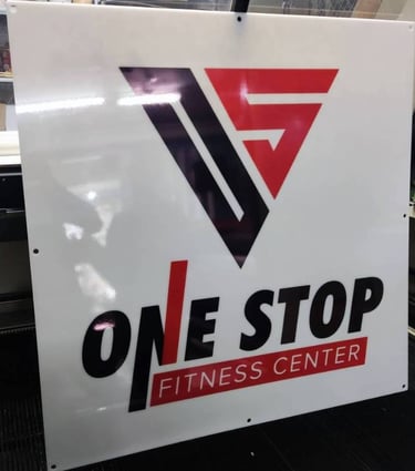 Acrylic Fitness Center Logo Display Sign