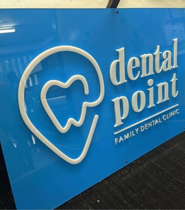 Blue Acrylic Dental Clinic Logo Sign