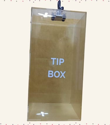 Clear Acrylic tip Box with Lock