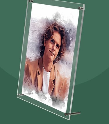 Portrait Display in Acrylic Standee Frame