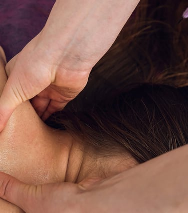 neck and shoulder massage session