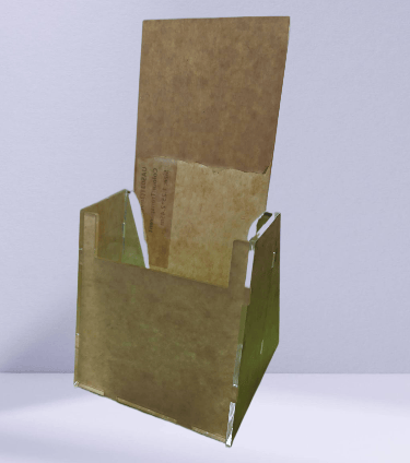 Clear Acrylic Brochure Stand without Inserts"