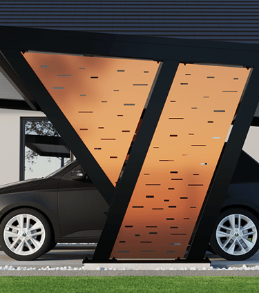 Panel w kolorze miedzianym z blachy wypalanej laserowo
