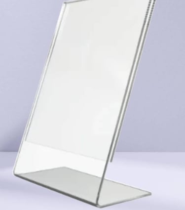 Clear Acrylic L-type Topper for Displays, Located in Paranaque City