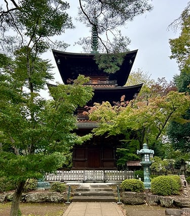 Pagode à 3 étages du Gotokuji temple