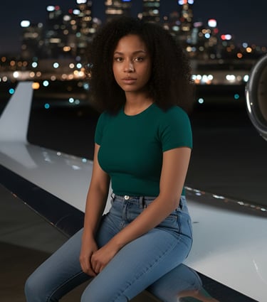 Harmany Soul  sitting on airplane wing