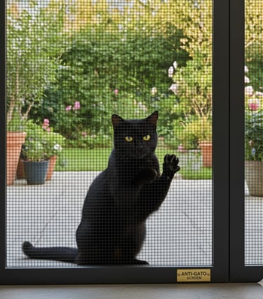 Mosquitera resistente a gatos