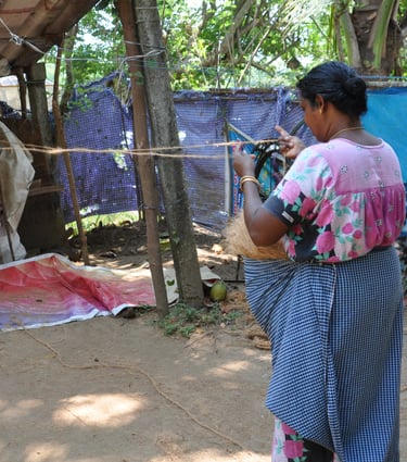 family skills in a traditional home in Kochi, Kerala, India