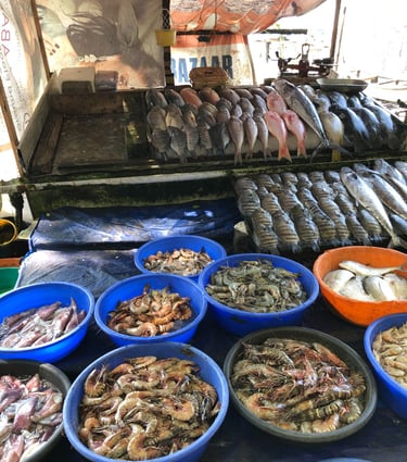 Fish stall, Kochi, Kerala, India