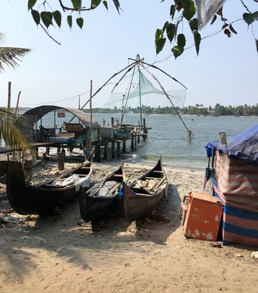 Chinese fishing nets, Kochi, Kerala, India
