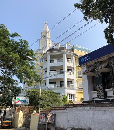 colonial buildings in Kochi, Kerala, India