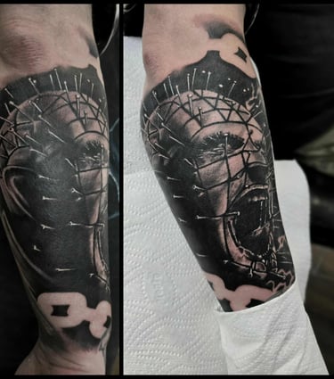 Hellraiser Pinhead horror tattoo