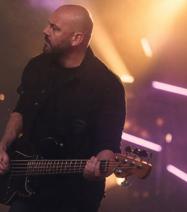 Sugar Coat wedding and party band Swansea bassist