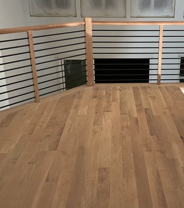 Oak hardwood flooring installation in Weddington NC