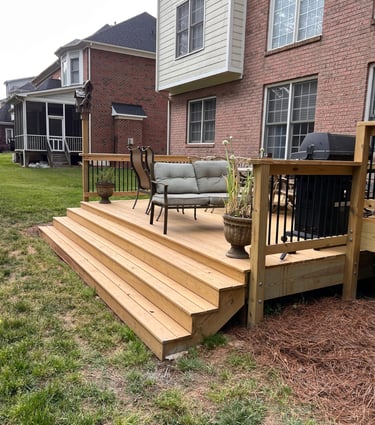 Custom deck construction in Charlotte NC by Uprise Renovation