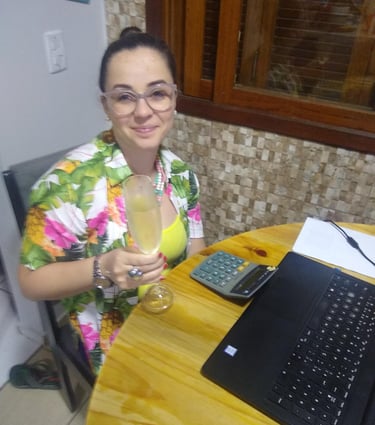 empreendedora tendo o seu momento de lazer