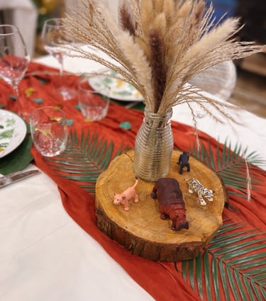 Art de la table theme jungle