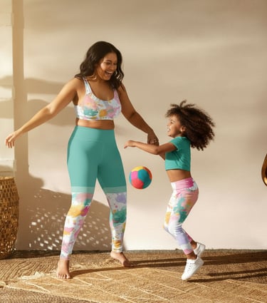 At Little Lanivy, we offer matching activewear and accessories for mothers and daughters. Personaliz