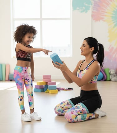 At Little Lanivy, we offer matching activewear and accessories for mothers and daughters. Personaliz