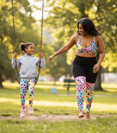 At Little Lanivy, we offer matching activewear and accessories for mothers and daughters. Personaliz