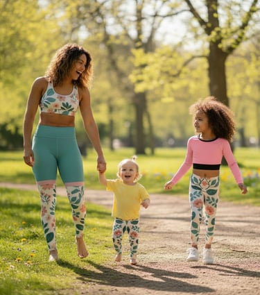 At Little Lanivy, we offer matching activewear and accessories for mothers and daughters. Personaliz