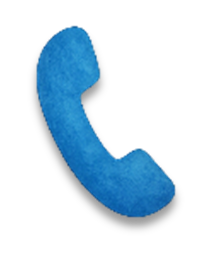 Ein blaues Telefonsymbol