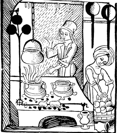 A pre-modern kitchen