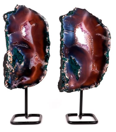 argolas de ametista com pedestal