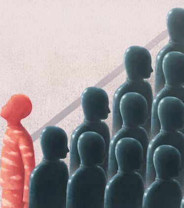 Image showing someone with social anxiety. Therapy for social anxiety