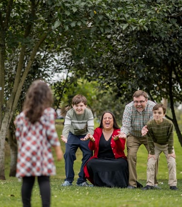 International family adoption session in Colombia