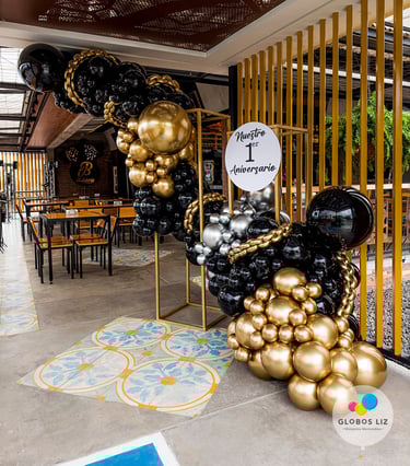 decoración de locales con globos